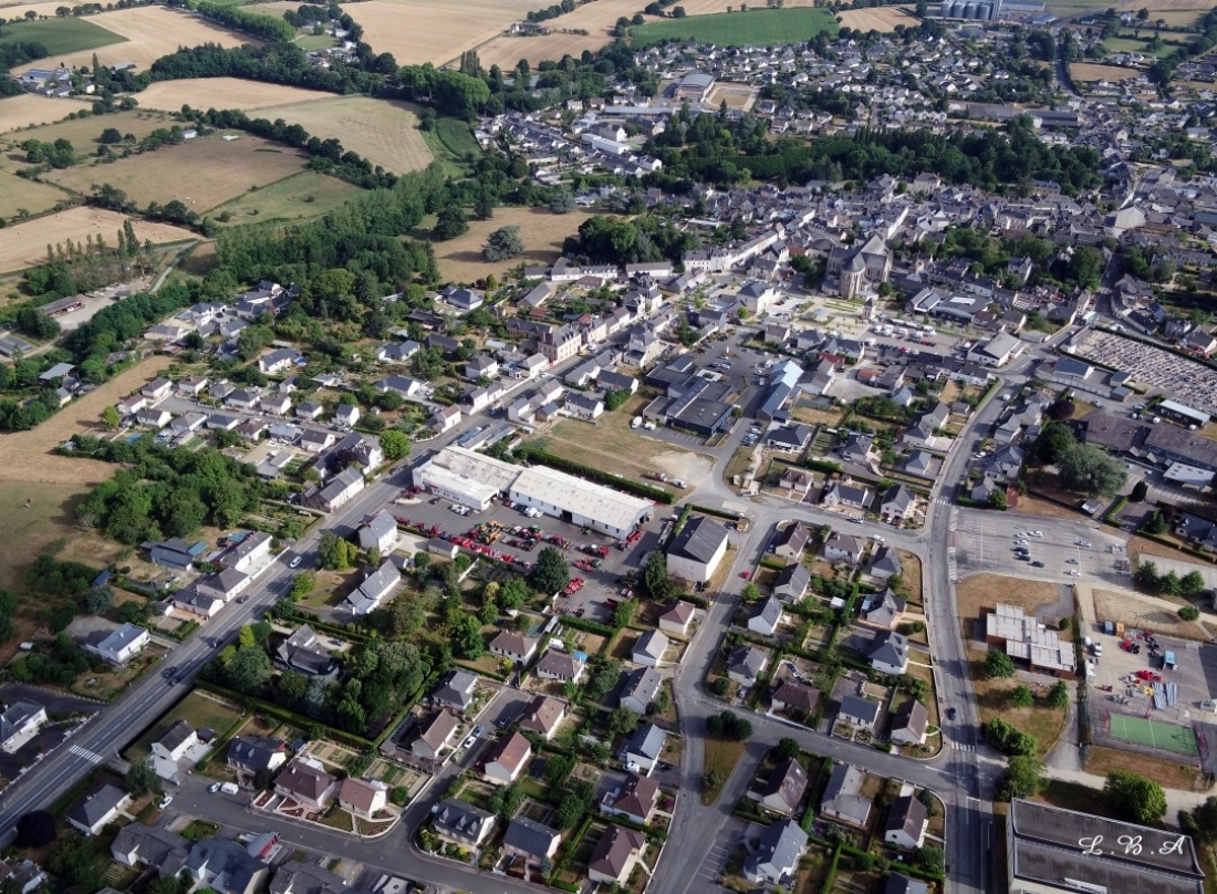 Photo drone de la commune