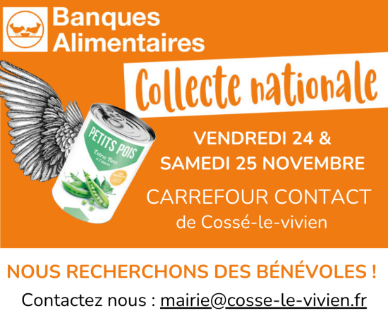 Collecte banque alimentaire &agrave; Coss&eacute;-le-Vivien