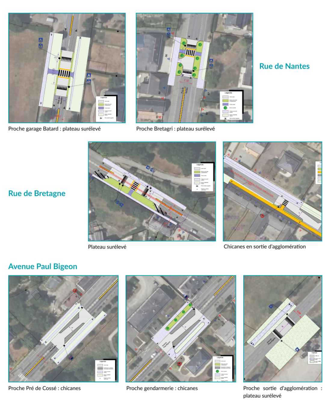 Am&eacute;nagements routiers entr&eacute;es de bourg