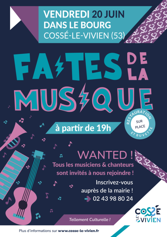 Fête de la musique 2025 - Cossé-le-Vivien