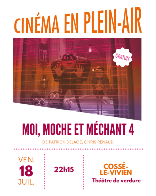 Cinéma de plein air à Cossé-le-Vivien