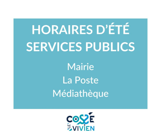 horaires d'été services publics cossé-le-vivien