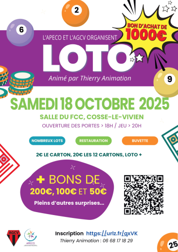 Affiche loto APECO AGCV