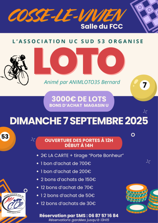 Affiche loto UC SUD 53