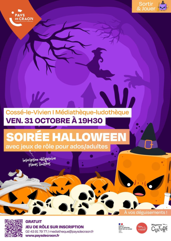 Halloween Médiathèque de Cossé-le-Vivien