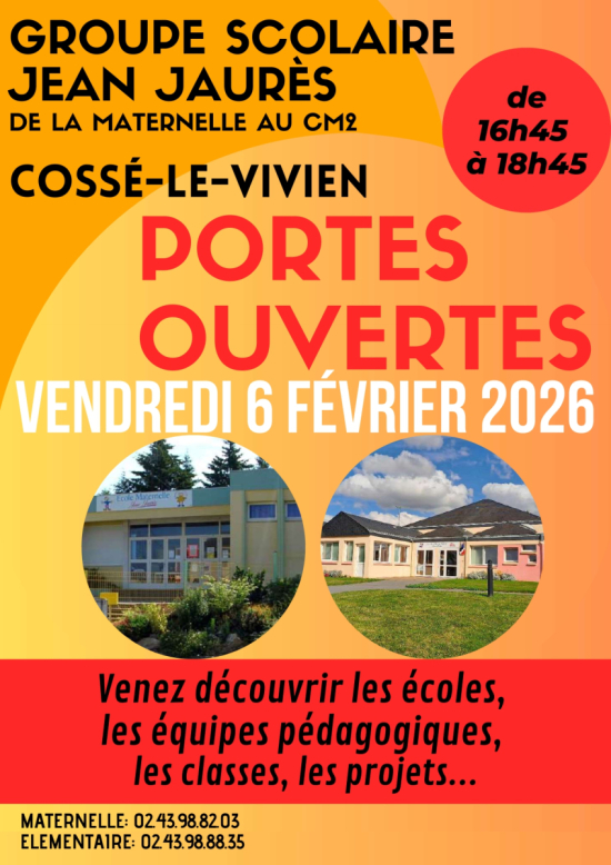 Portes ouvertes de l'école Jean Jaurès de Cossé-le-Vivien