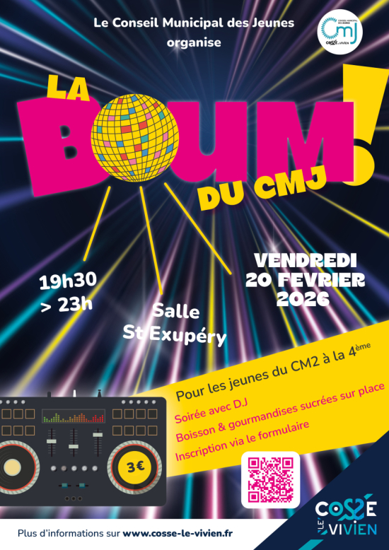 Boum du CMJ 2026 &agrave; Coss&eacute;-le-Vivien
