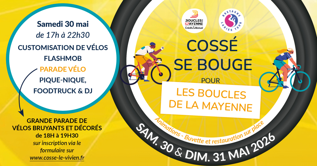 Parade v&eacute;lo Boucles 2026 Coss&eacute;-le-Vivien