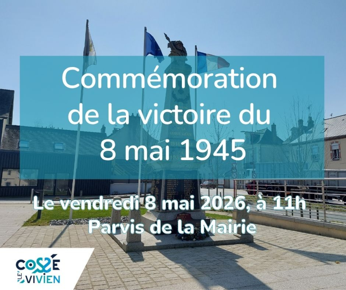 comm&eacute;moration du 8 mai &agrave; Coss&eacute;-le-Vivien