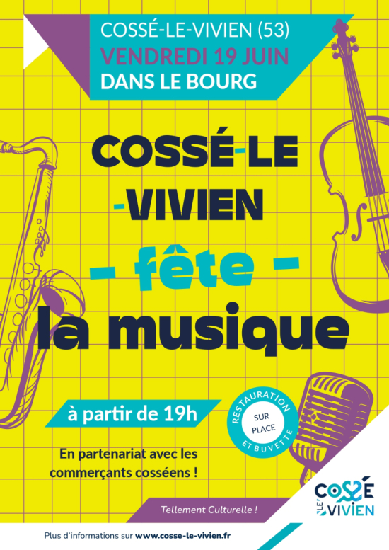 Fête de la musique 2026 - Cossé-le-Vivien