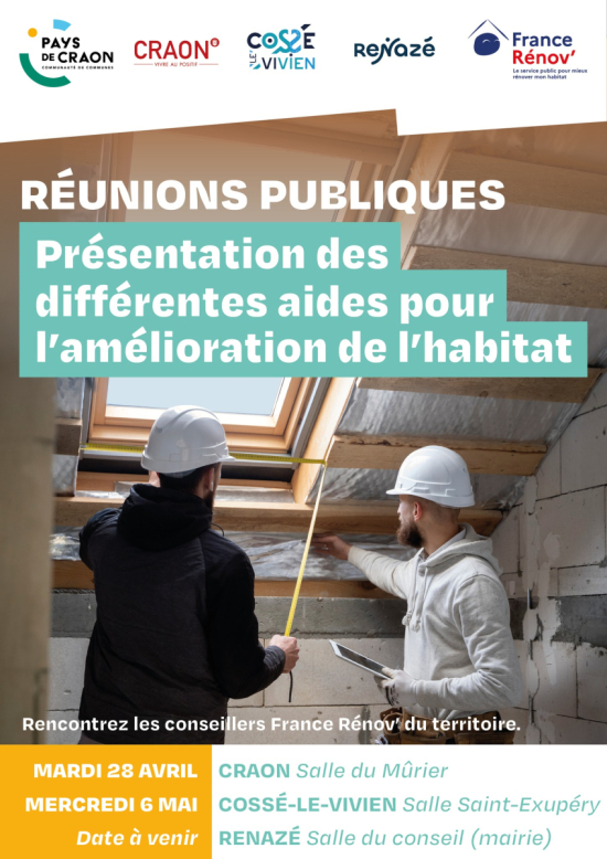 r&eacute;union publique France R&eacute;nov Coss&eacute;-le-Vivien