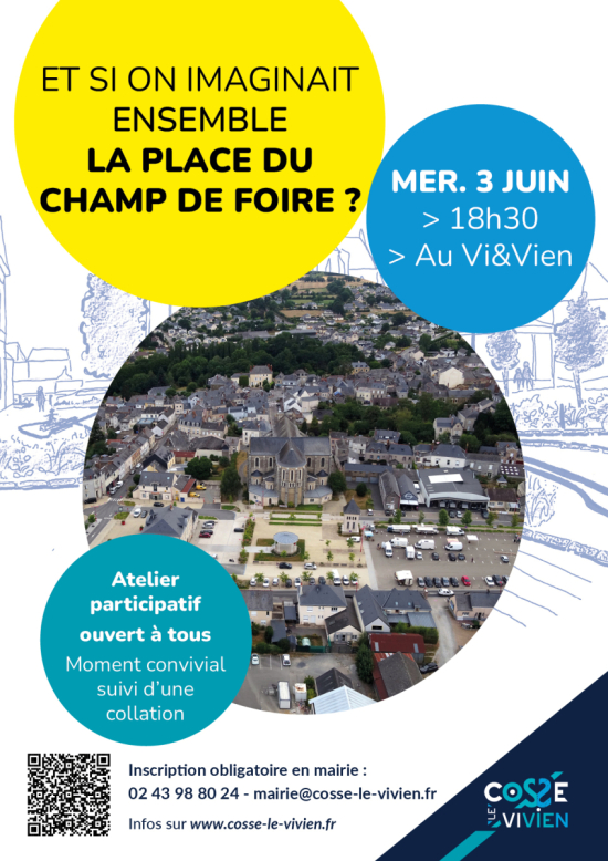 atelier participatif "Imaginons ensemble la Place du Champ de Foire" - Coss&eacute;-le-Vivien