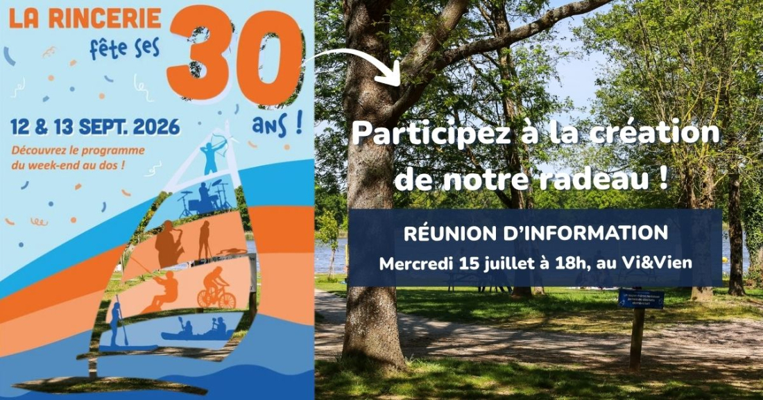 Viens créer le radeau Cossé-le-Vivien pour les 30 ans de la Rincerie !