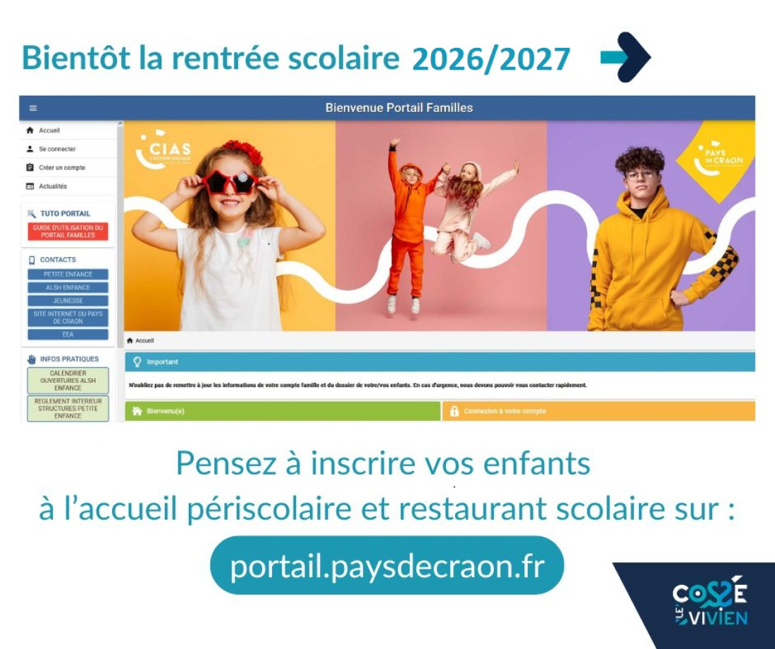 Inscriptions périscolaire et cantine 2026