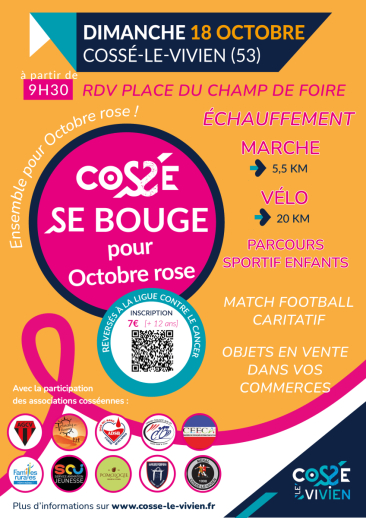Octobre rose à Cossé-le-Vivien
